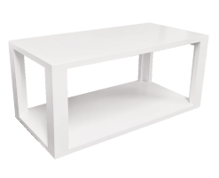 Devon Rectangular Wooden Coffee Table - White