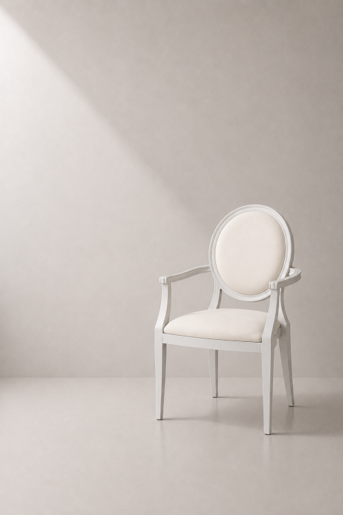 White Dior Dining Armchair - Image 2