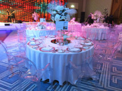 Round Dining Table, White Round Banquet Chair, Ghost Chair