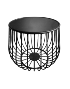 Black Coffee Table, Wired Black Coffee Table