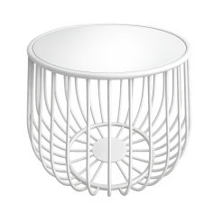 Eclipse White Wire Coffee Table