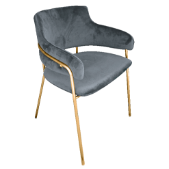 Eleganza Velvet Chair - Gray