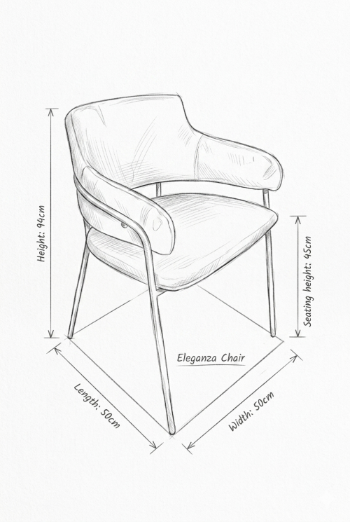 Eleganza Velvet Chair - Gray - Image 3