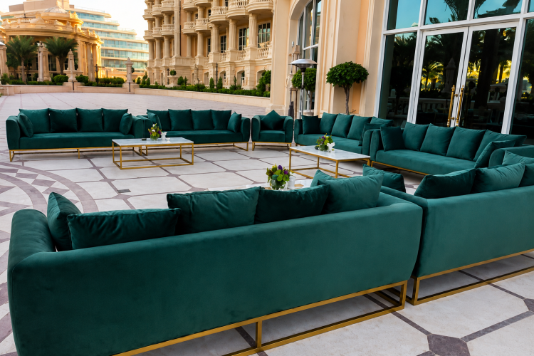 Eleganza Velvet 3-Seater Sofa - Green - Image 9