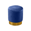 blue velvet pouffe, round pouffe