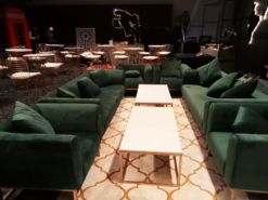 Velvet Sofa, Green Velvet Sofa, Rectangular Coffee Table
