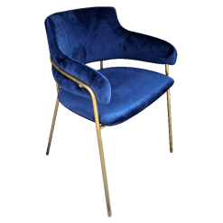 Eleganza Velvet Chair - Blue
