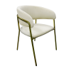 Beige Velvet Dining Chair, Velvet Armchair