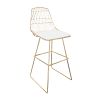 Gold Wire Barstool, Gold High Chair