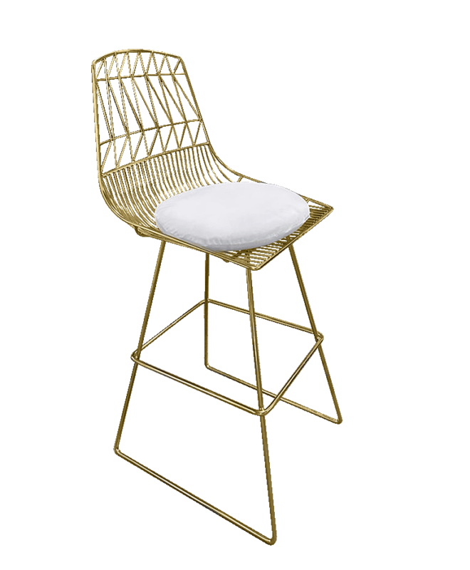 Gold Wire Barstool Rental for events in Dubai, Abu Dhabi, UAE.