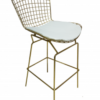 gold bar stool, gold stool, gold high chair, gold stool
