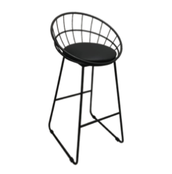 Black Wire Bar Stool, Black High Chair, Black Bar Stool