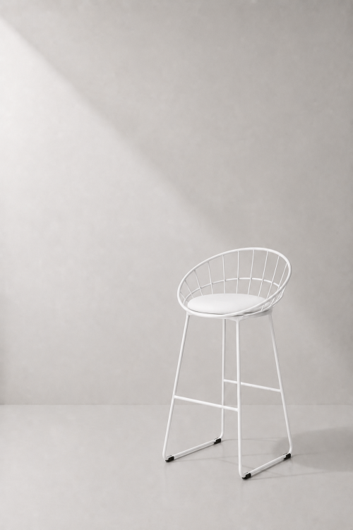 Florence White Wire Barstool - Image 2