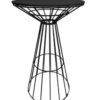 black wire cocktail table, black high table, black bar table
