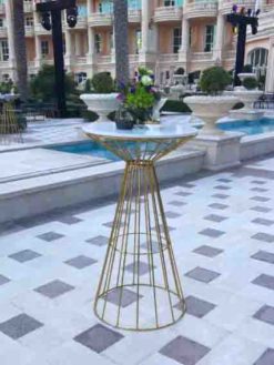 Gold Cocktail Table, Gold High Table