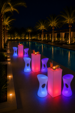 Led pedestal rental Dubai, Abu Dhabi, UAE