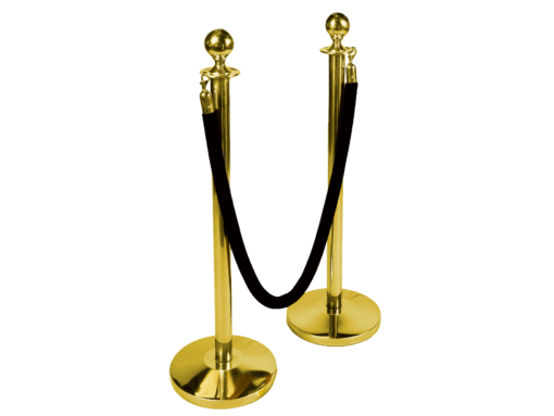 gold pole, gold extension pole, gold stanchion pole