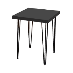 Hairpin Dice Black Cafe Table