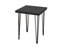 Hairpin Black Cafe Table