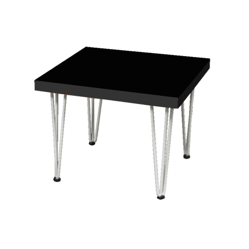 Black Hairpin End Table