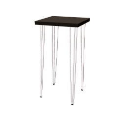 Hairpin Dice Black High Table, White Legs