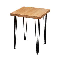 Hairpin Dice Rustic Cafe Table, Black Legs