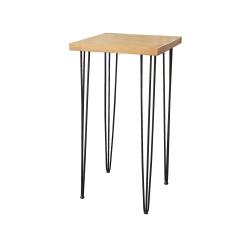 Hairpin Dice Rustic High Table, Black Legs