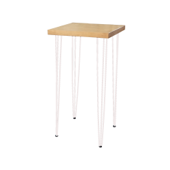 Hairpin Dice Rustic High Table, White Legs