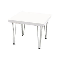 White Hairpin Side Table