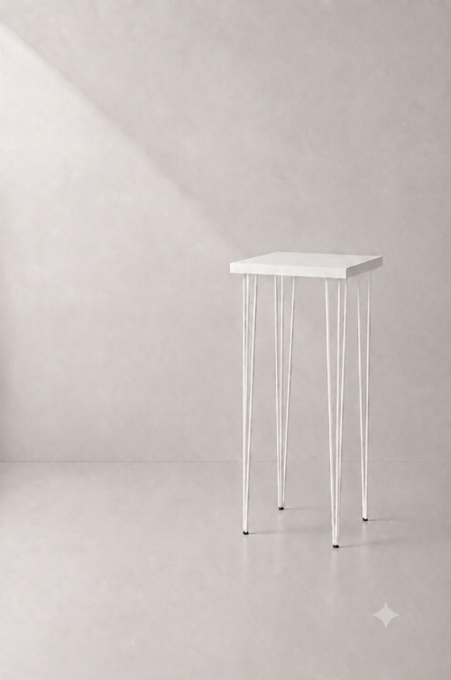 Hairpin Dice White High Table - Image 2