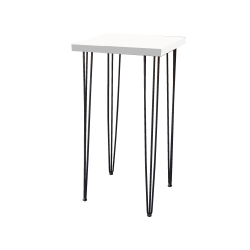 Hairpin Dice White High Table, Black Legs