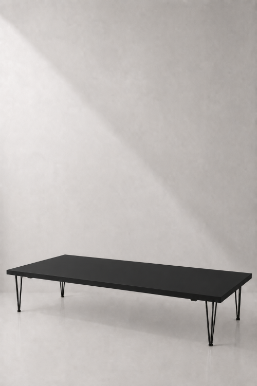Hairpin Grand Black Coffee Table - Image 2