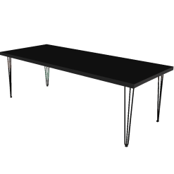 Hairpin Grand Black Dining Table