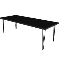Hairpin Grand Black Dining Table