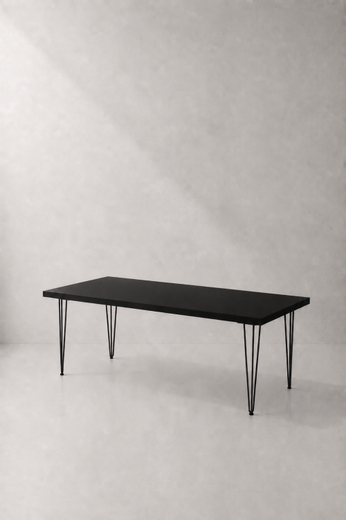 Hairpin Grand Black Dining Table - Image 2