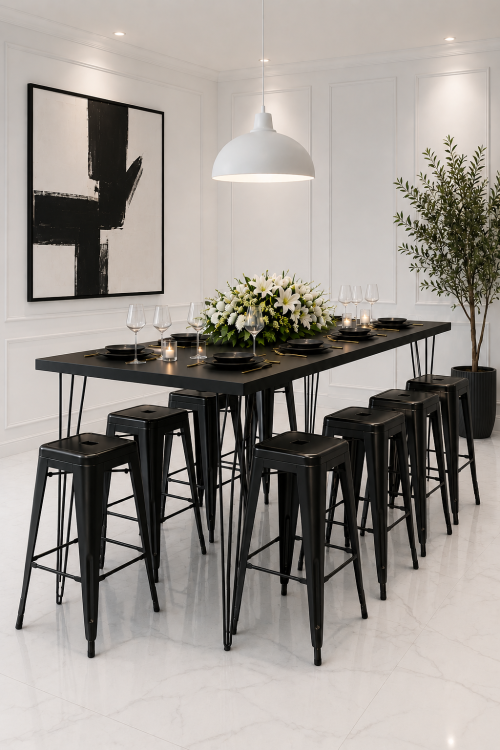 Hairpin Grand Black High Table - Image 4