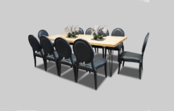 Black Dining Chair, Dior Black Chair, Wooden Dining Table, 10 Seater Dining Table