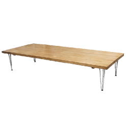 Hairpin Grand Rustic Coffee Table, White Legs