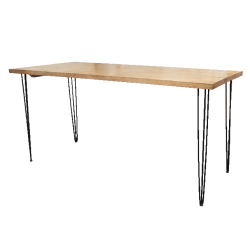 Hairpin Grand Rustic High Table, Black Legs