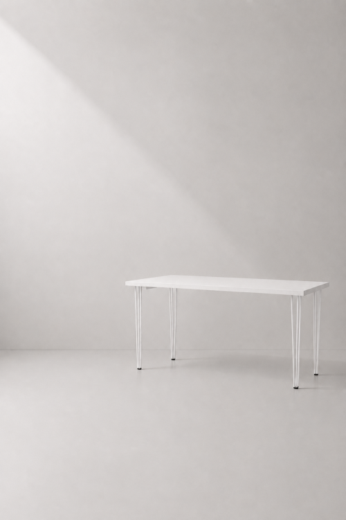 Hairpin Grand White High Table - Image 2
