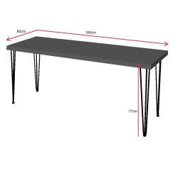 Hairpin Wooden Dining Table