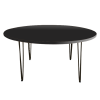 Round Black Dining Table, Black Wooden Dining Table