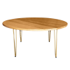 Hairpin Round Rustic Table, Round Rustic Dining Table