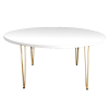 White Round Dining Table, Hairpin Round Dining Table