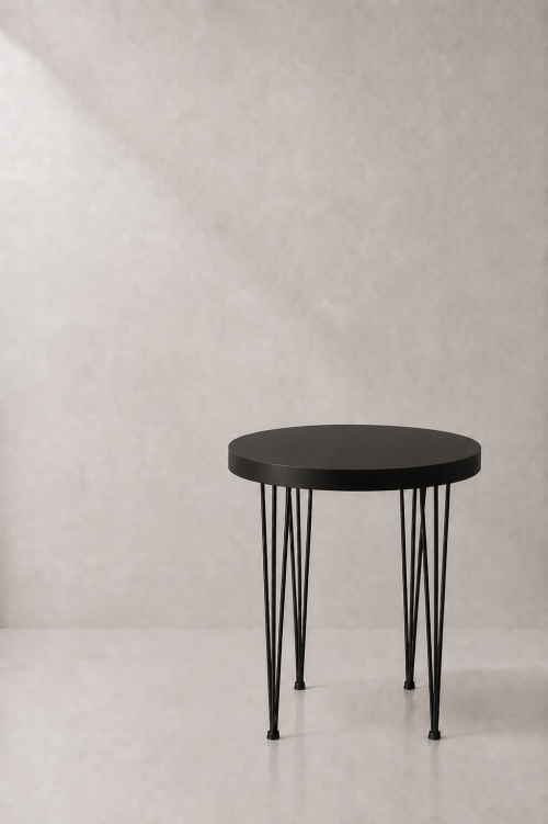 Hairpin Pearl Black Cafe Table - Image 2