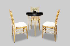 Black Dining Table, Round Cafe Table, Hairpin Table