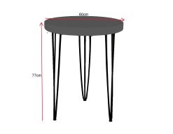 Dining Table, Round Cafe Table, Hairpin Table