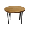 Rustic Wooden Coffee Table with Black Hairpin Legs