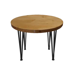 Rustic Wooden Coffee Table with Black Hairpin Legs