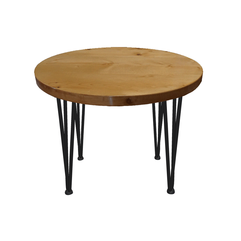 Rustic Wooden Coffee Table with Black Hairpin Legs